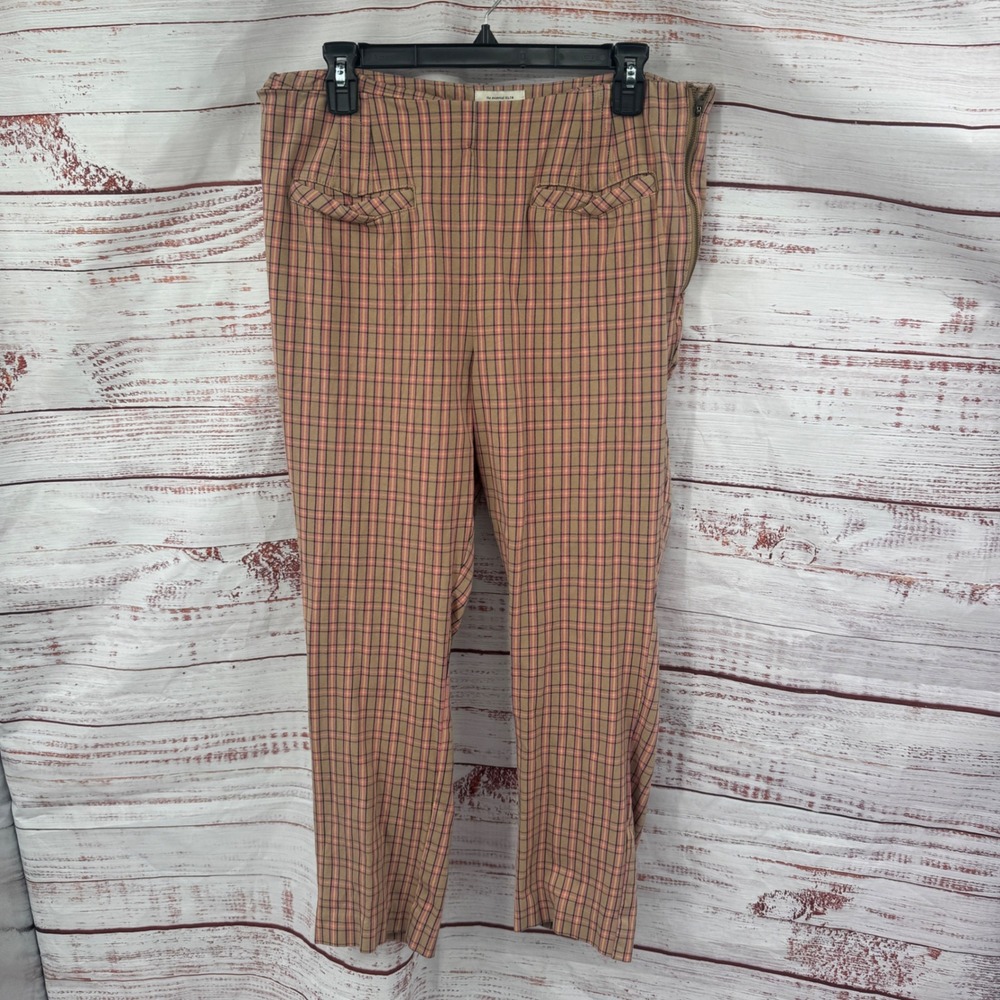 Anthropologie The Essential Womens Pants Size 10 Slim Plaid Casual Preppy